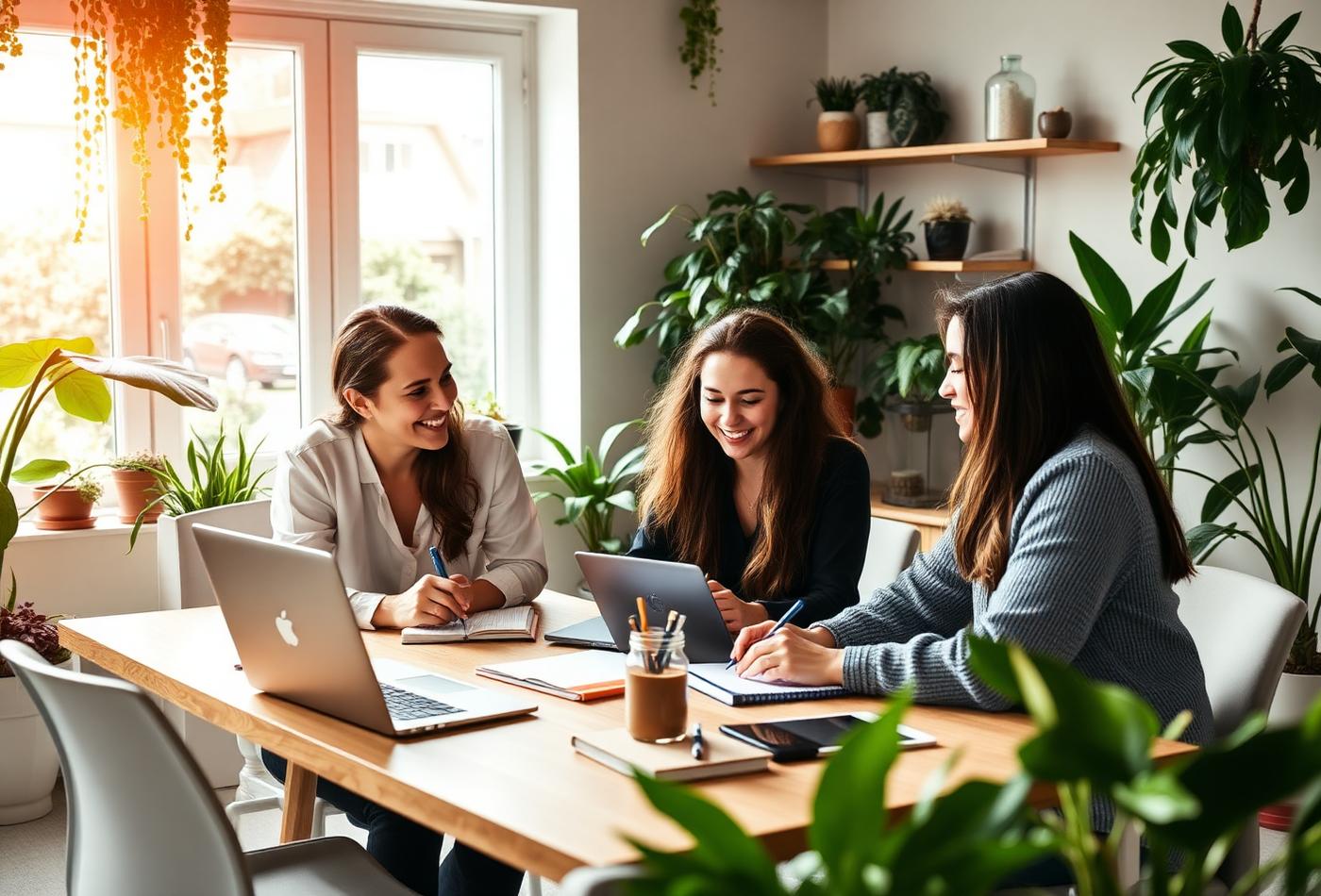 The TheHealingBlog editorial team working together in a bright office